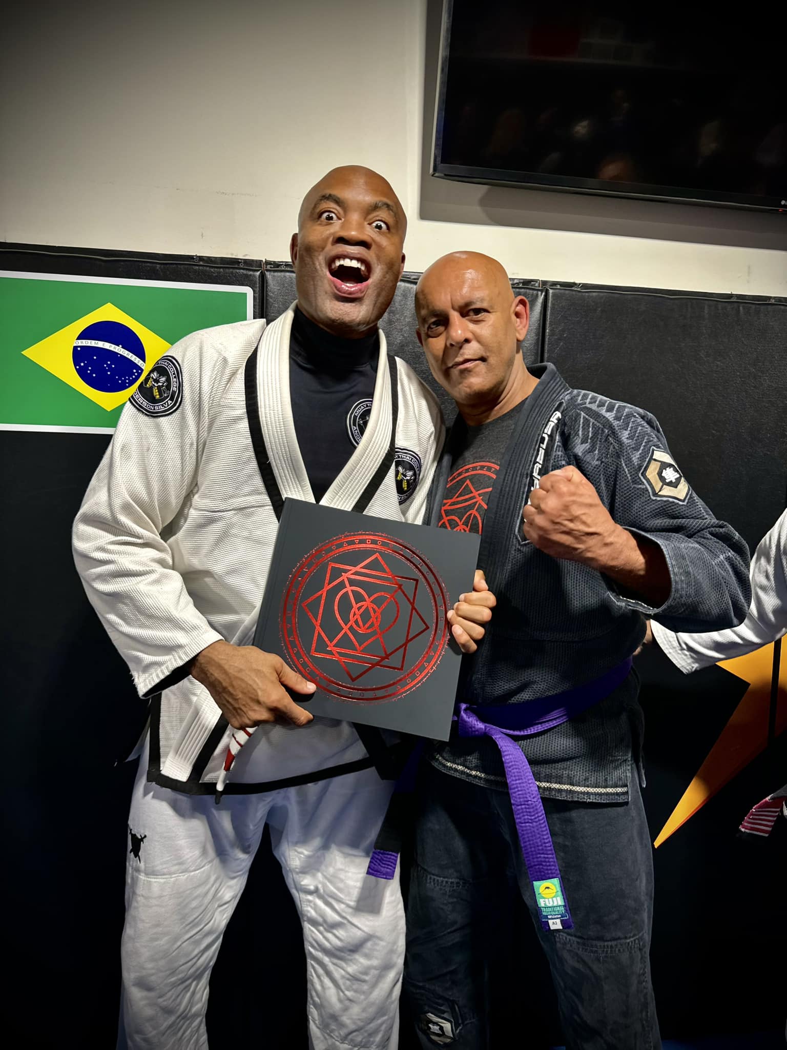 Satyen Raja with Anderson Silva