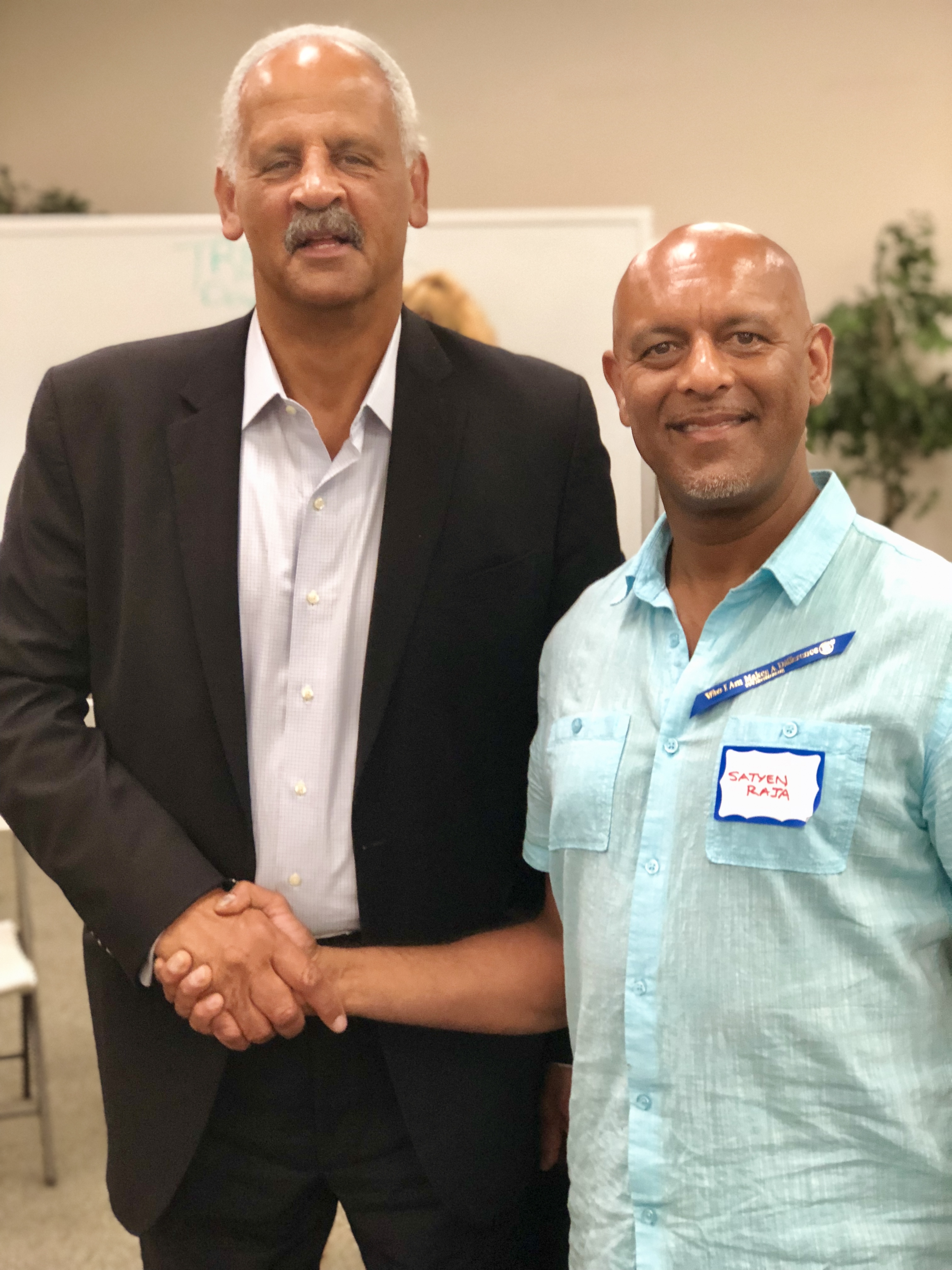 Satyen Raja with Stedman Graham
